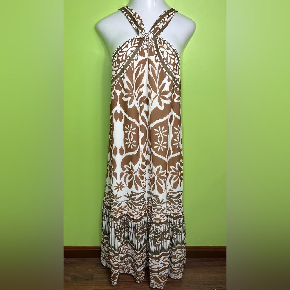 Vineet Bahl by Anthropologie Printed Halter Dress size M - Picture 2 of 10